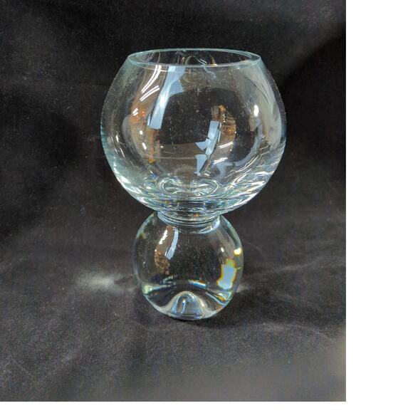 Vintage Crystal Double Orb Vase Studio Nova - Picture 1 of 6